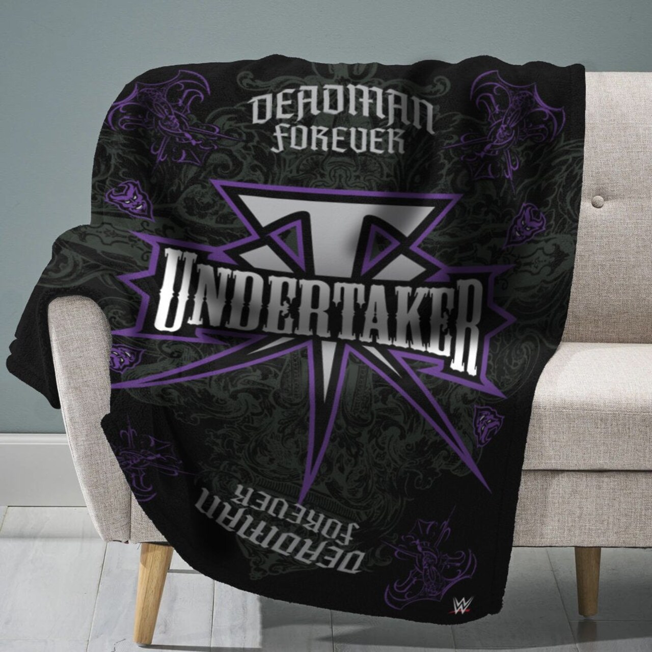 Sleep Squad WWE The Undertaker 60” x 80” Raschel Plush Blanket